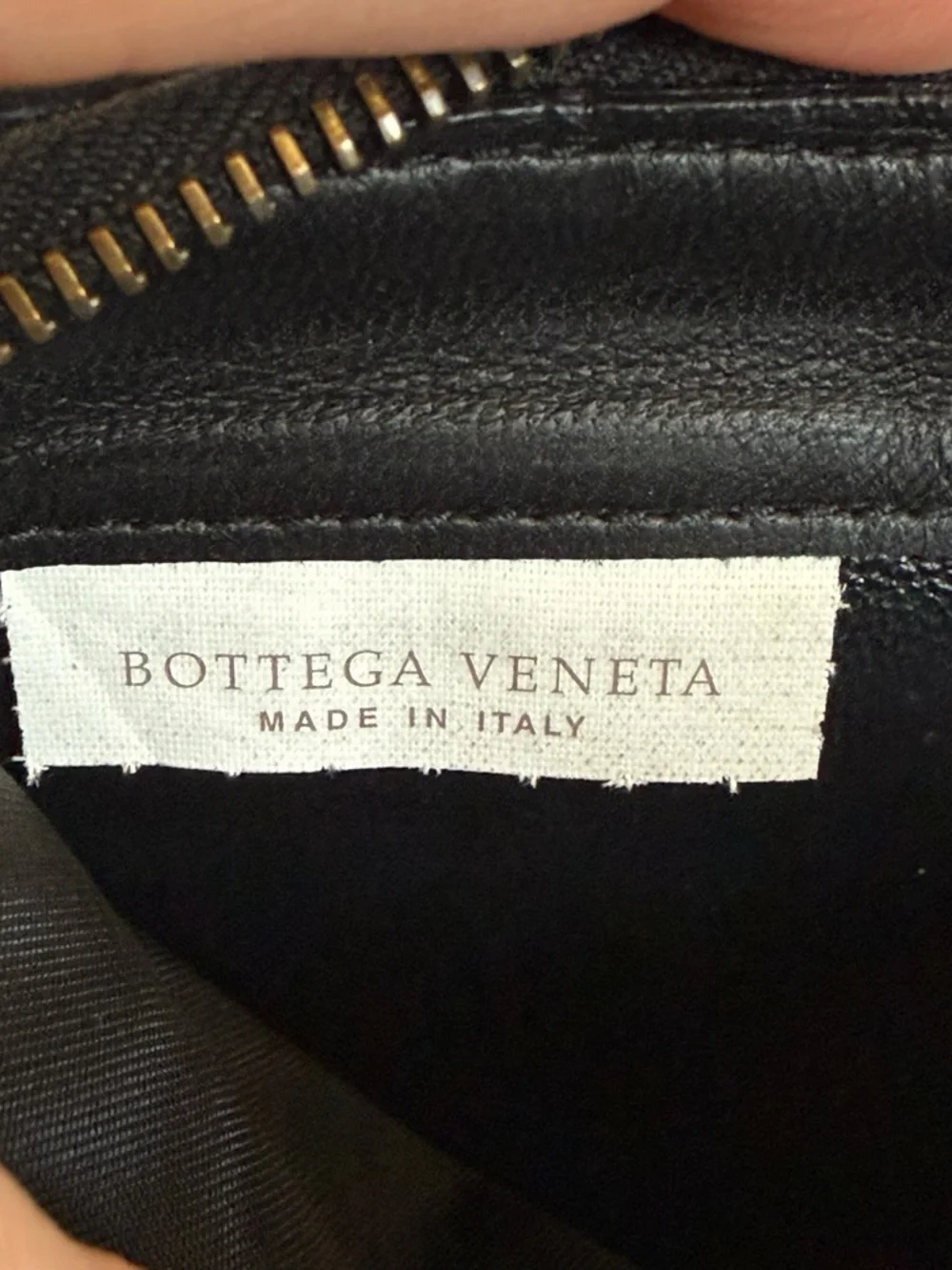 Bottega Veneta Zip Around Wallet Intrecciato‎ Stud Detail Black Leather Long